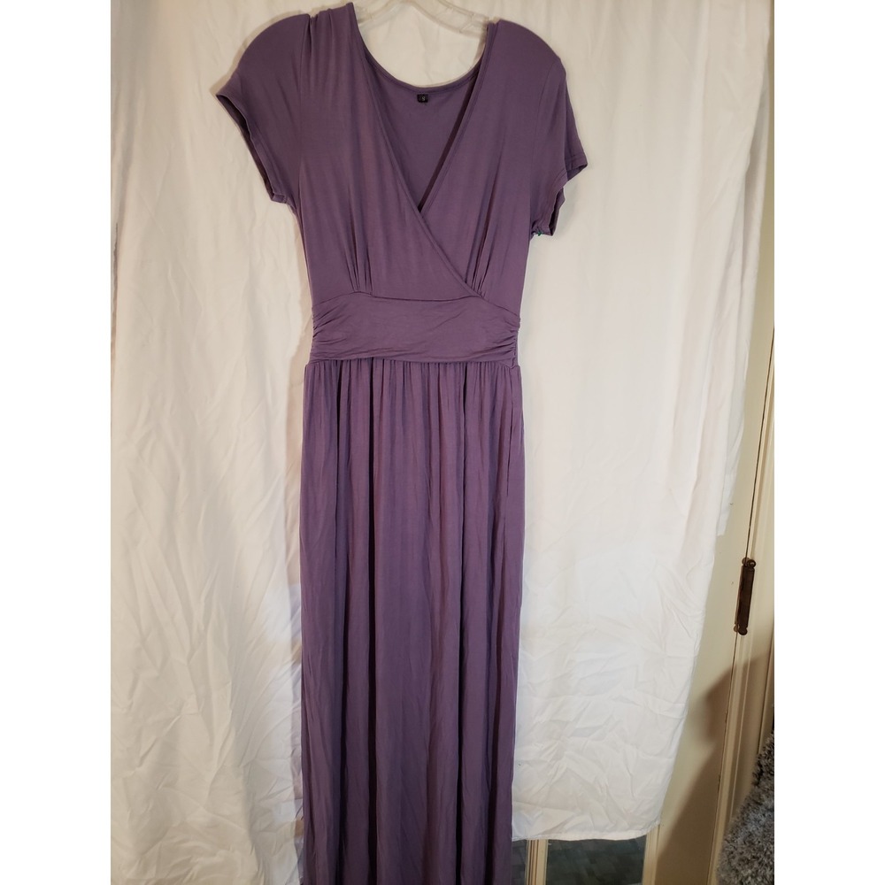 Women's Lavender Short Sleeve Maxi Dress Size S